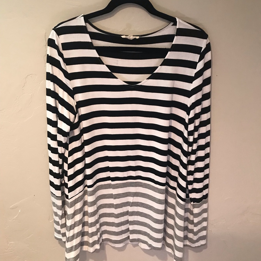 Long sleeved striped shirt